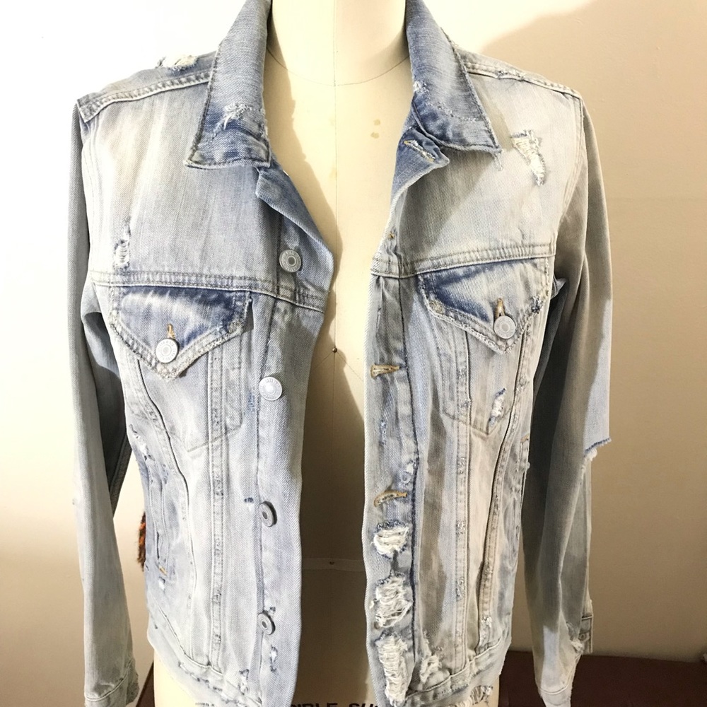 Zara Distressed Denim Jacket